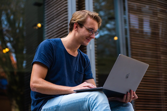 Guy on laptop