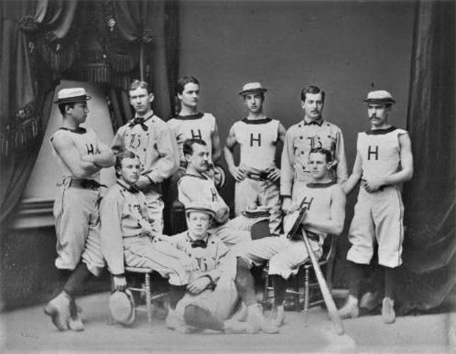 harvard university baseball team vintage photo