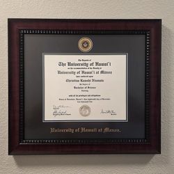 Stony Brook University Legacy Diploma Frame - 10"w X 8"h Black Cherry With Gold Embossed Seal