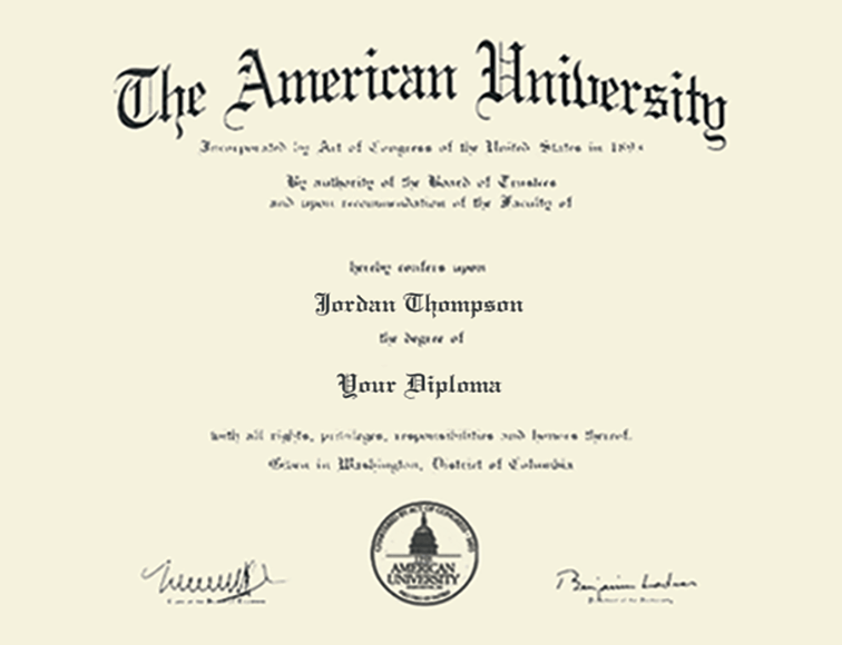 Regal Edition Diploma Frame in Noir American University - Item