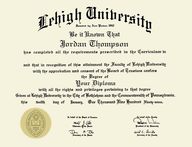 Regal Edition Diploma Frame in Noir Lehigh University - Item
