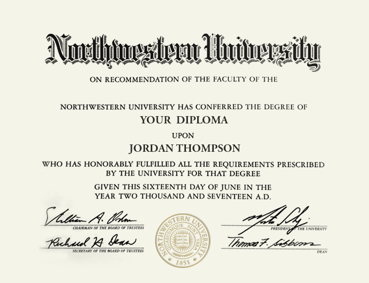 Double Diploma Frame in Onyx Silver Northwestern University - Item