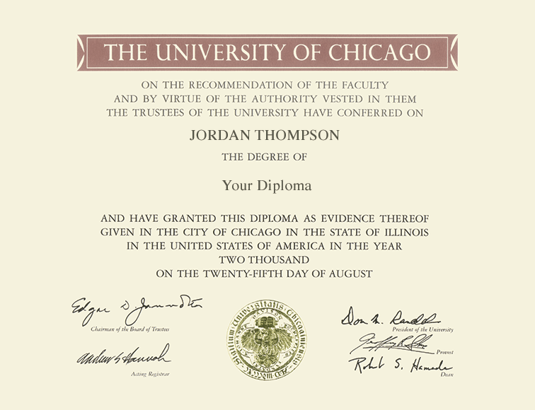 Regal Edition Diploma Frame in Noir University of Chicago - Item