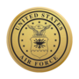 Air Force Engraved Medallion Gold