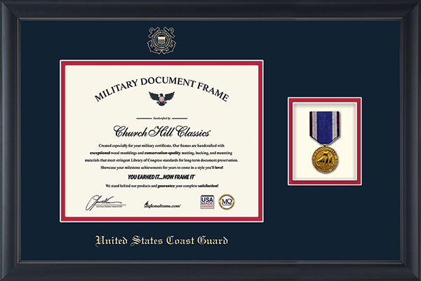 U.S. Coast Guard Certificate & Medal Frame | militaryframes.com