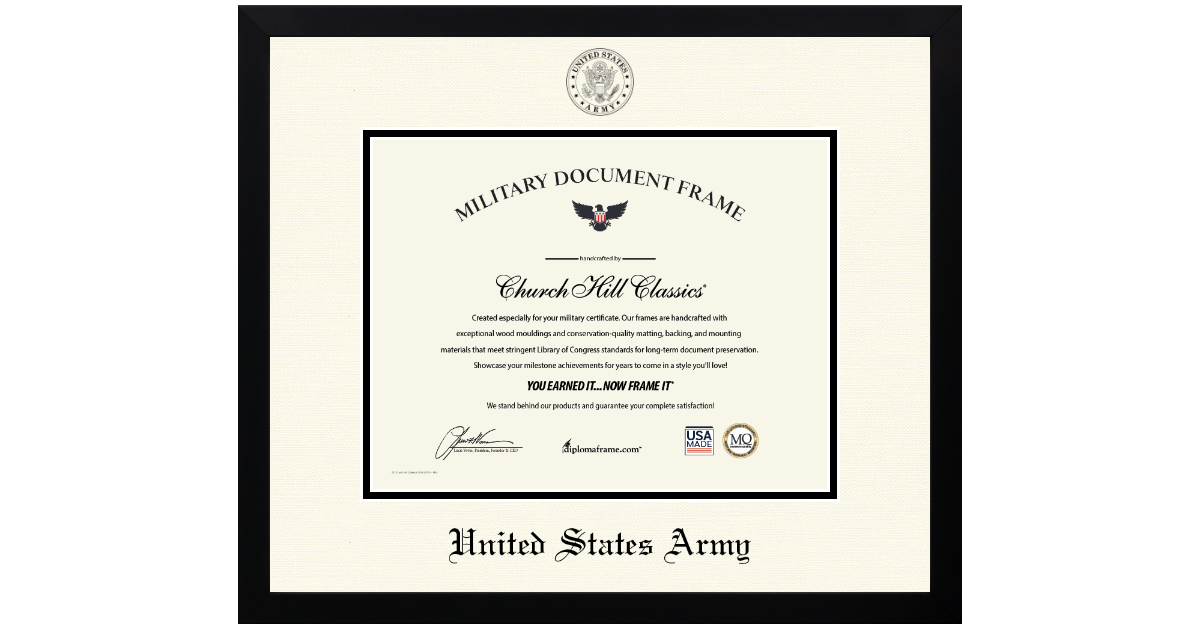 Icon Diploma Frame in Gotham - Item #P89114 from United States Army