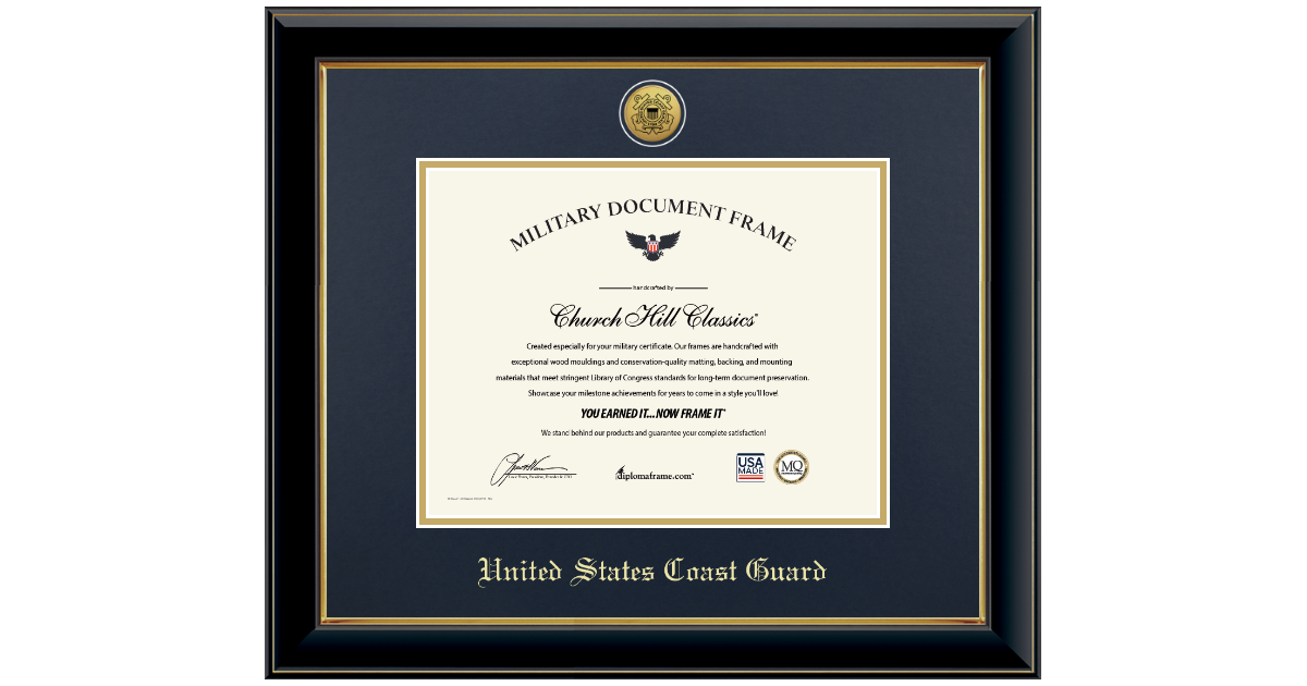 Coast Guard Gifts, Diploma & Picture Frames | militaryframes.com