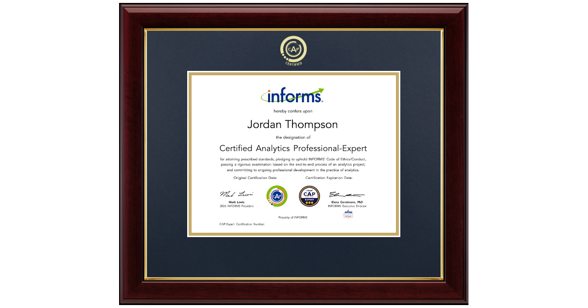 Informs Certificate Frames & Awards - Church Hill Classics
