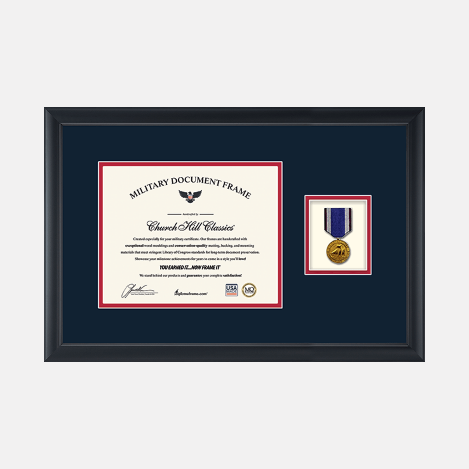 U.S. Coast Guard Certificate & Medal Frame | militaryframes.com